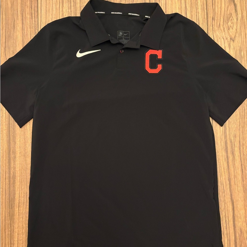 Nike Cleveland Guardians MLB Polo with Red C Logo